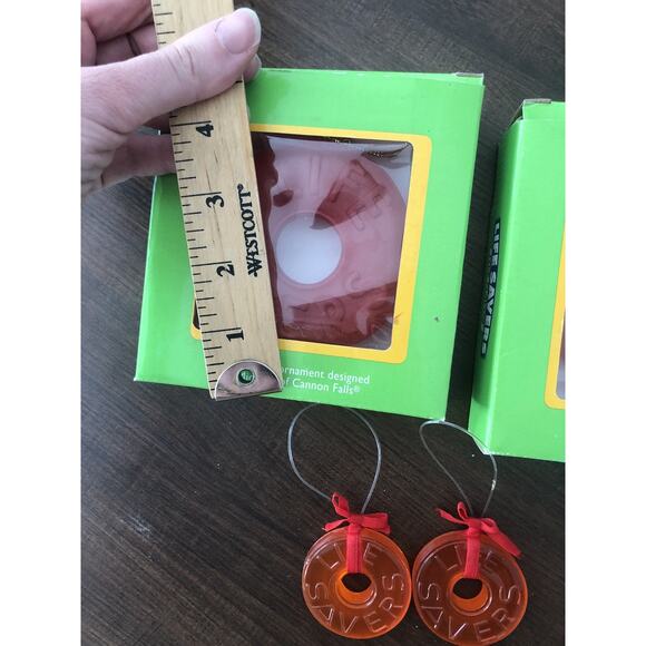 Life Savers Christmas Ornament 1988 Nabisco Candy Lifesaver VTG 2 Small 2 Big - Picture 2 of 7